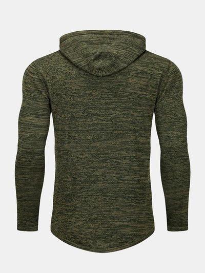 Slim Fit Knit Hooded Sweater