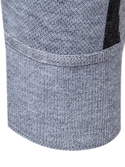 Abstract Print Mock Neck Sweater