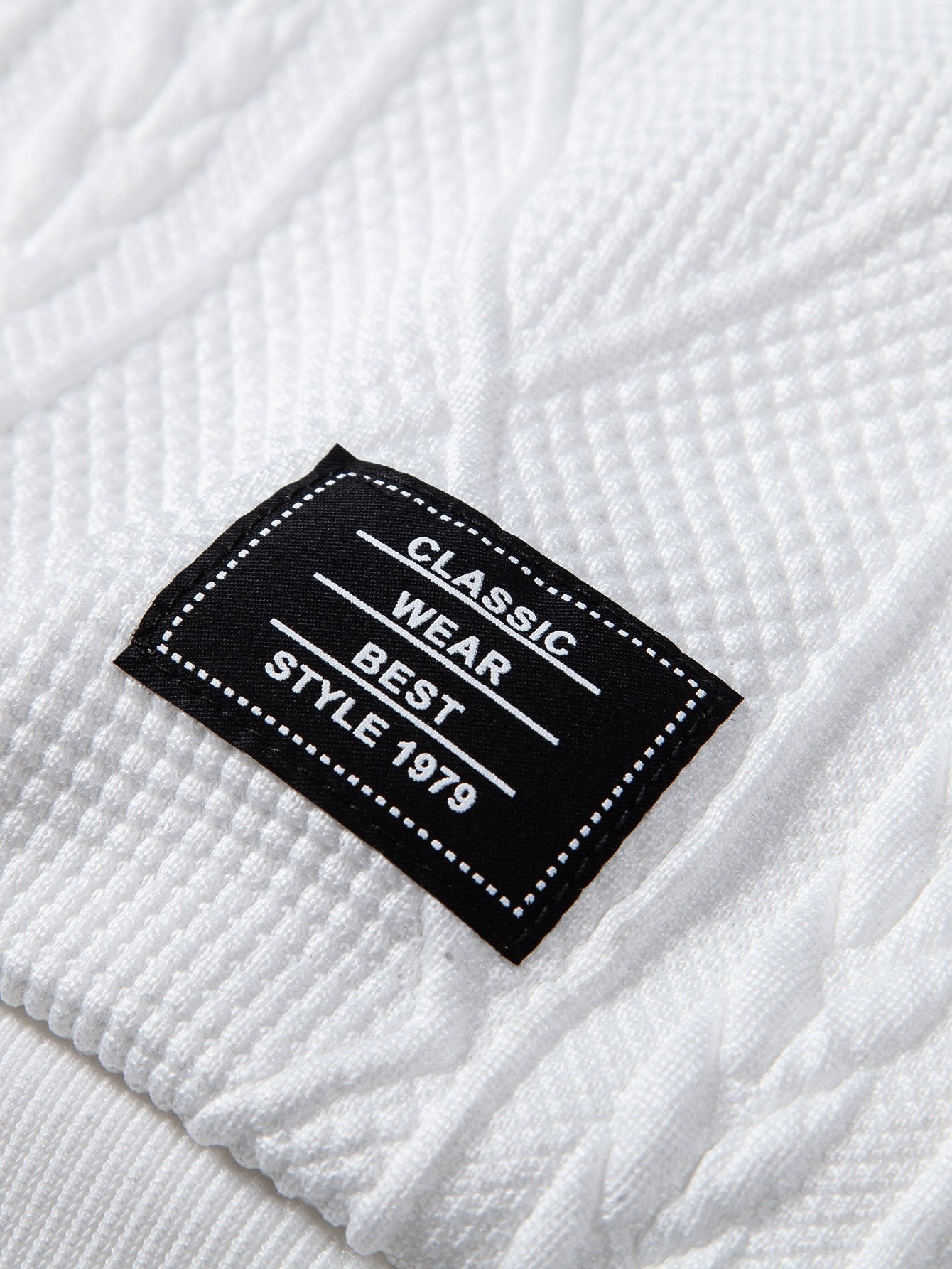 Relax Fit Geometric Jacquard Hoodie