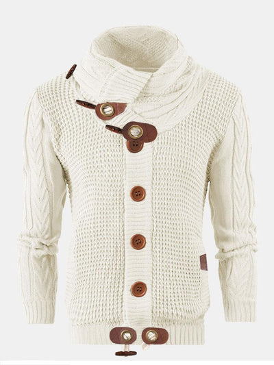 Button Up Turtleneck Sweater