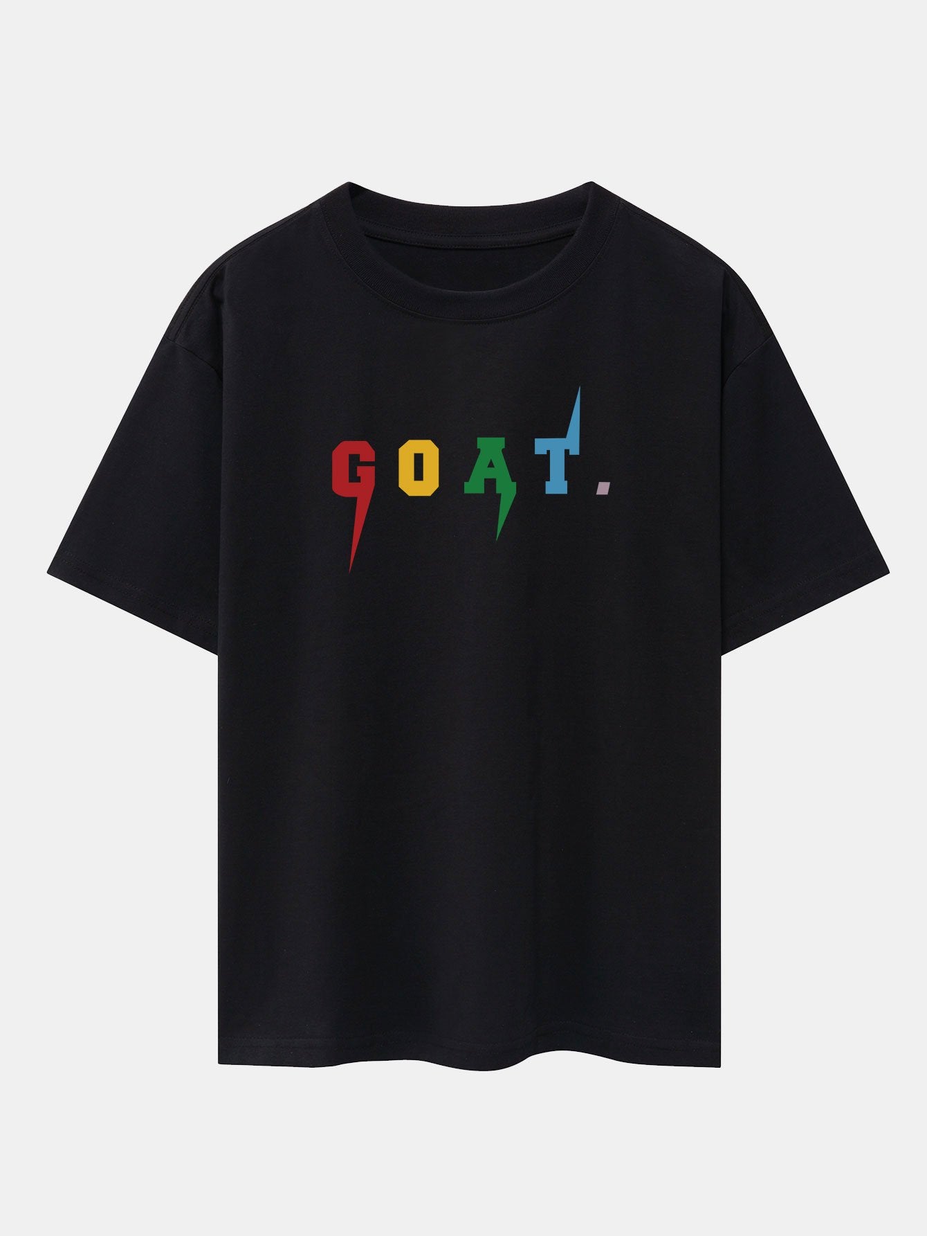 Goat Print Drop Shoulder Oversize T-Shirt