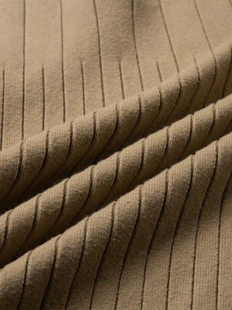 Man Stripe Half Zip Sweater