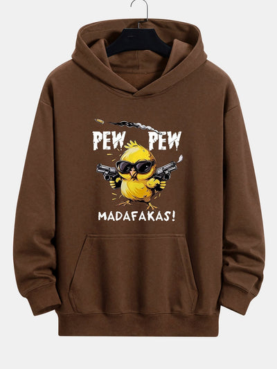 PEW PEW MADAFAKAS Chicken Print Relax Fit Hoodie