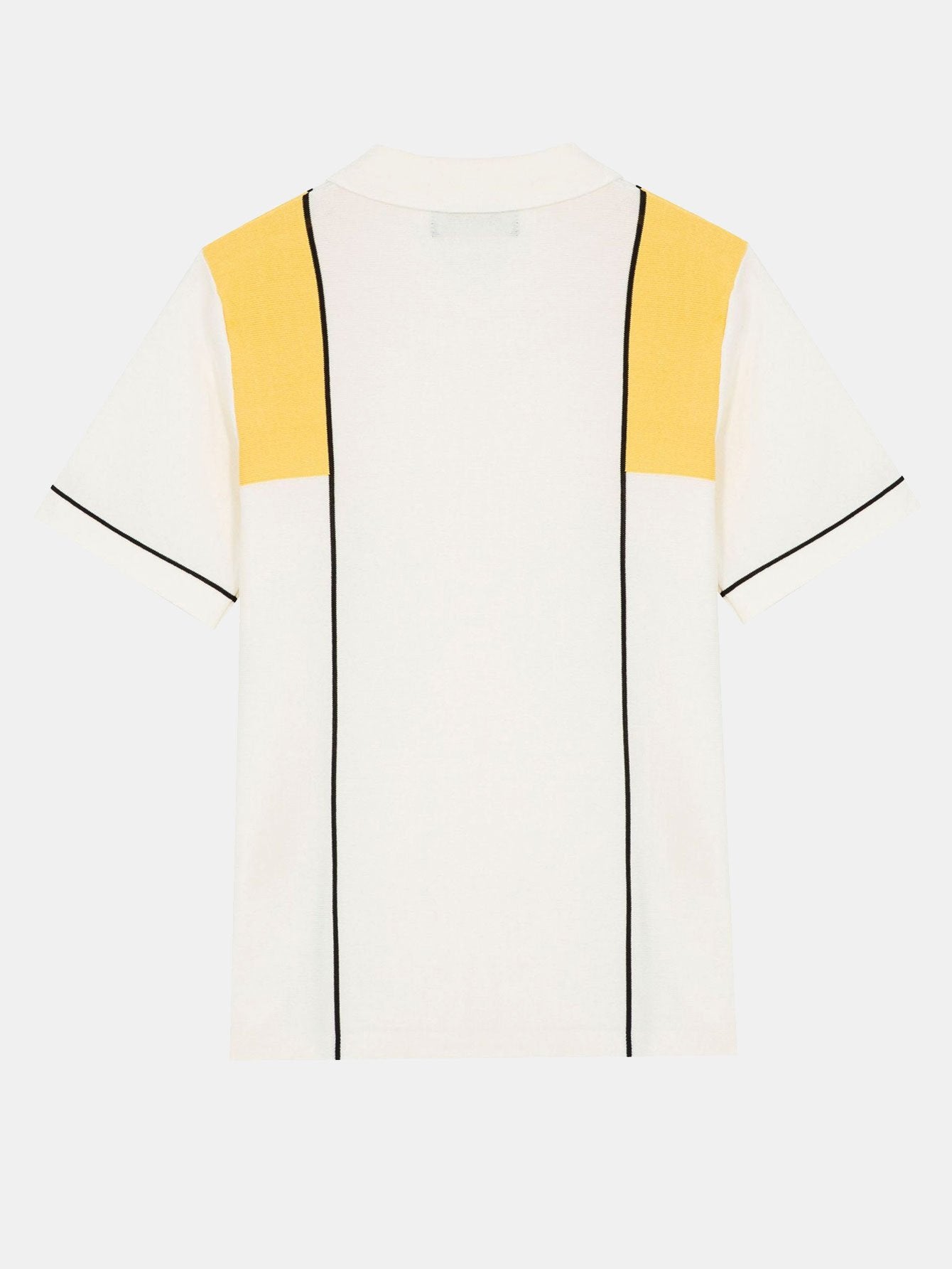 Striped Color Block Short Sleeve Sweater Polo