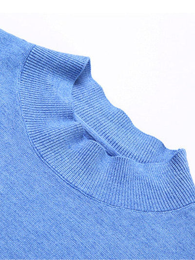 Short Sleeve Muscle Fit Mock Neck Sweater