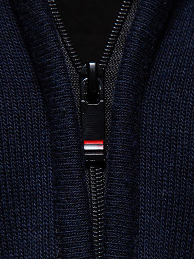 Relax Fit Zip Up Neck Sweater