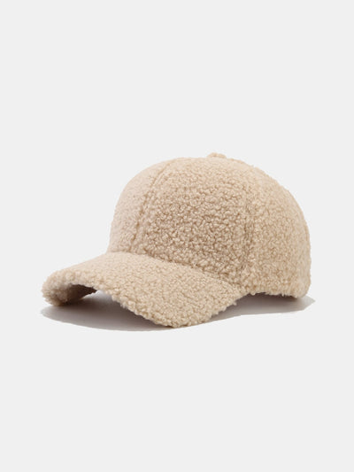3 Pieces Solid Color Plush Warm Baseball Cap