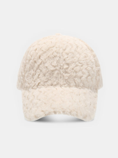 Wave Shape Solid Color Plush Baseball Cap