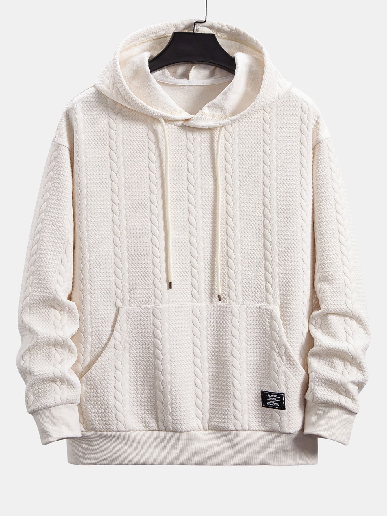 Relax Fit Wheat Jacquard Hoodie