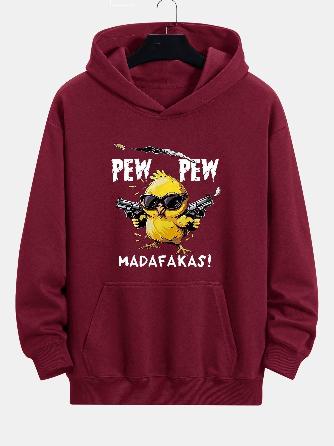 PEW PEW MADAFAKAS Chicken Print Relax Fit Hoodie