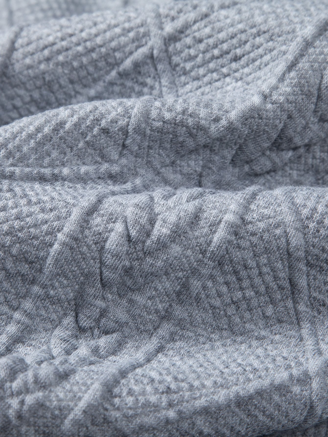 Relax Fit Geometric Jacquard Hoodie