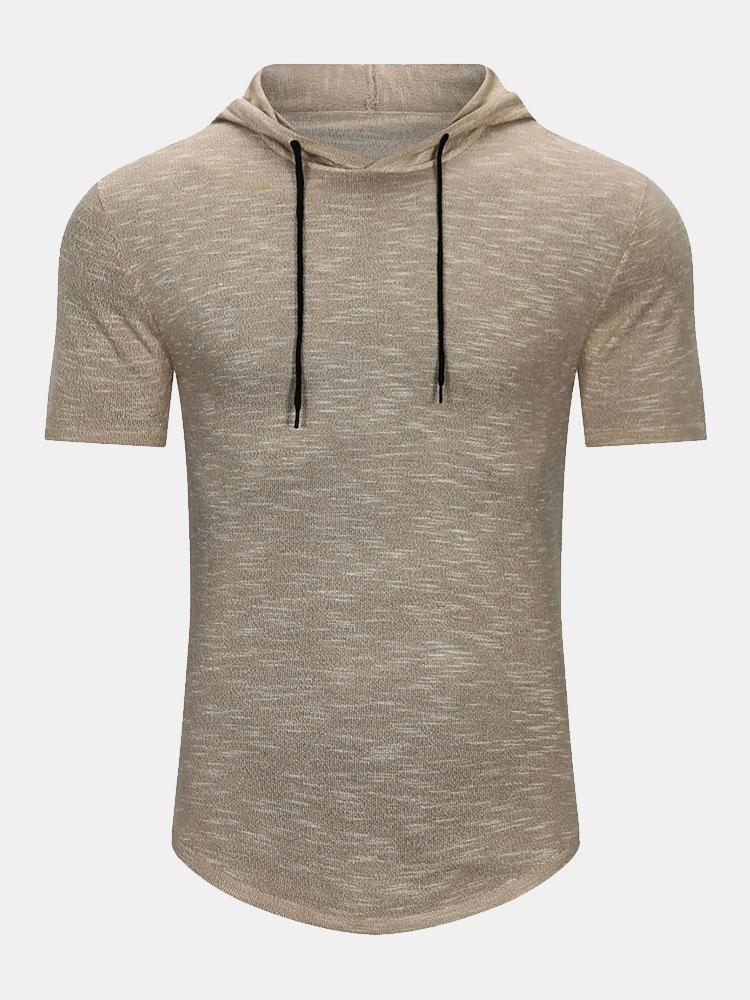 Slim Fit Knit Hooded Sweater