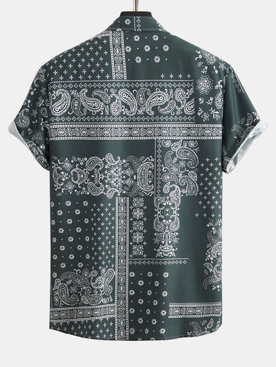 Paisley Frame Pattern Print Shirt #Random Pattern Design#