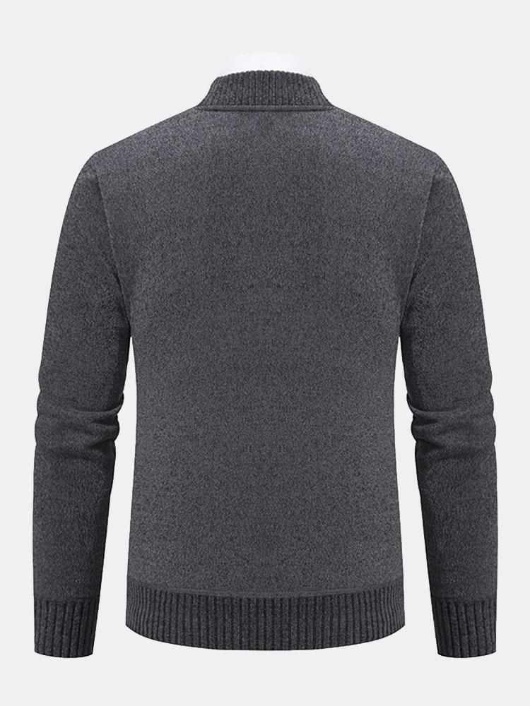 Zip Up Baseball Collar Sweater