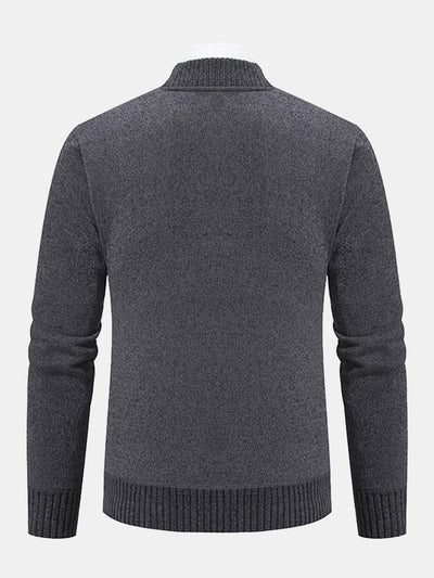 Zip Up Baseball Collar Sweater