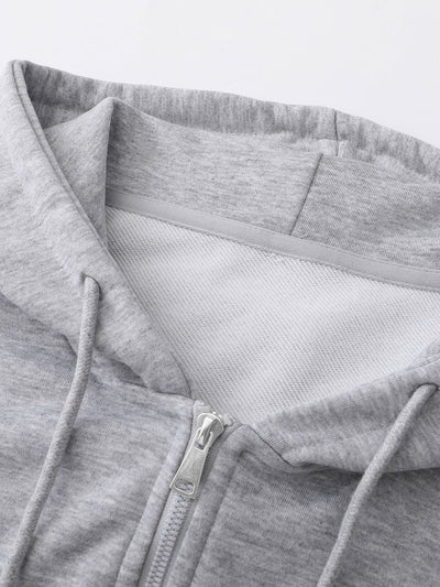 Basic Relax Fit Zip Hoodie