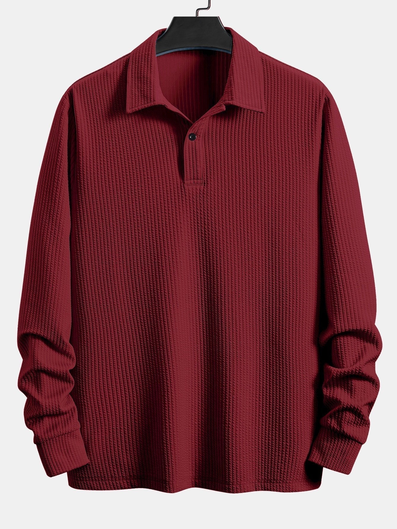Long Sleeve Ribbed Polo