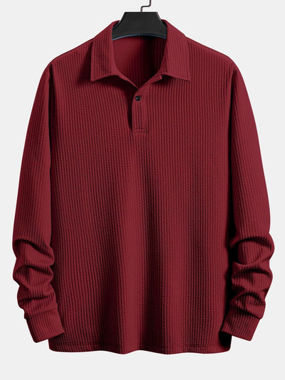 Long Sleeve Ribbed Polo