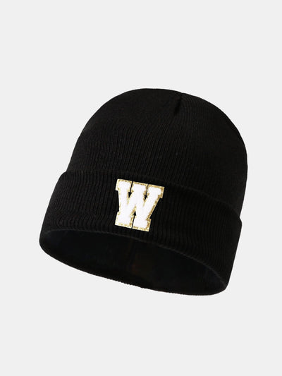 1pc Letter  A-Z Warm Knit Beanie Hat