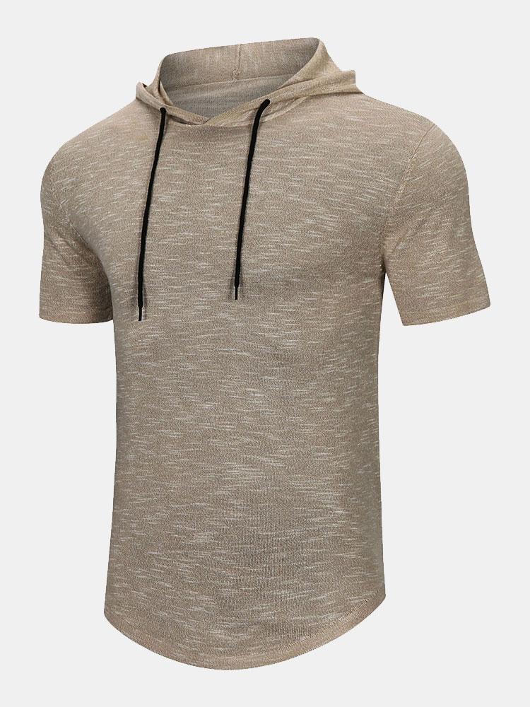 Slim Fit Knit Hooded Sweater