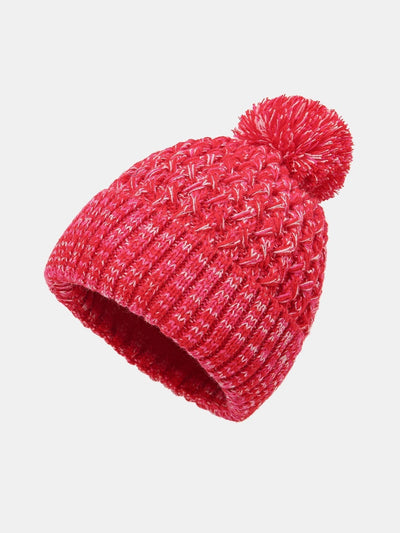 Jacquard Knit Beanie Hat With Pom Pom