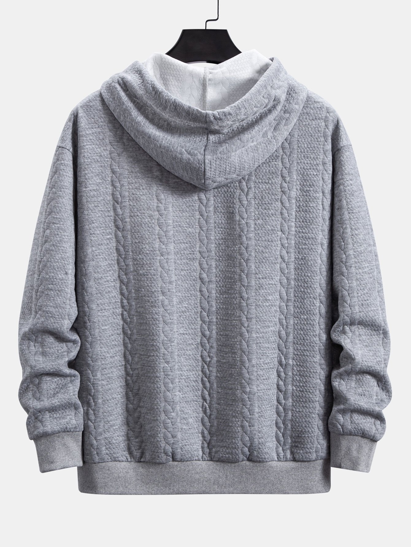 Relax Fit Wheat Jacquard Hoodie