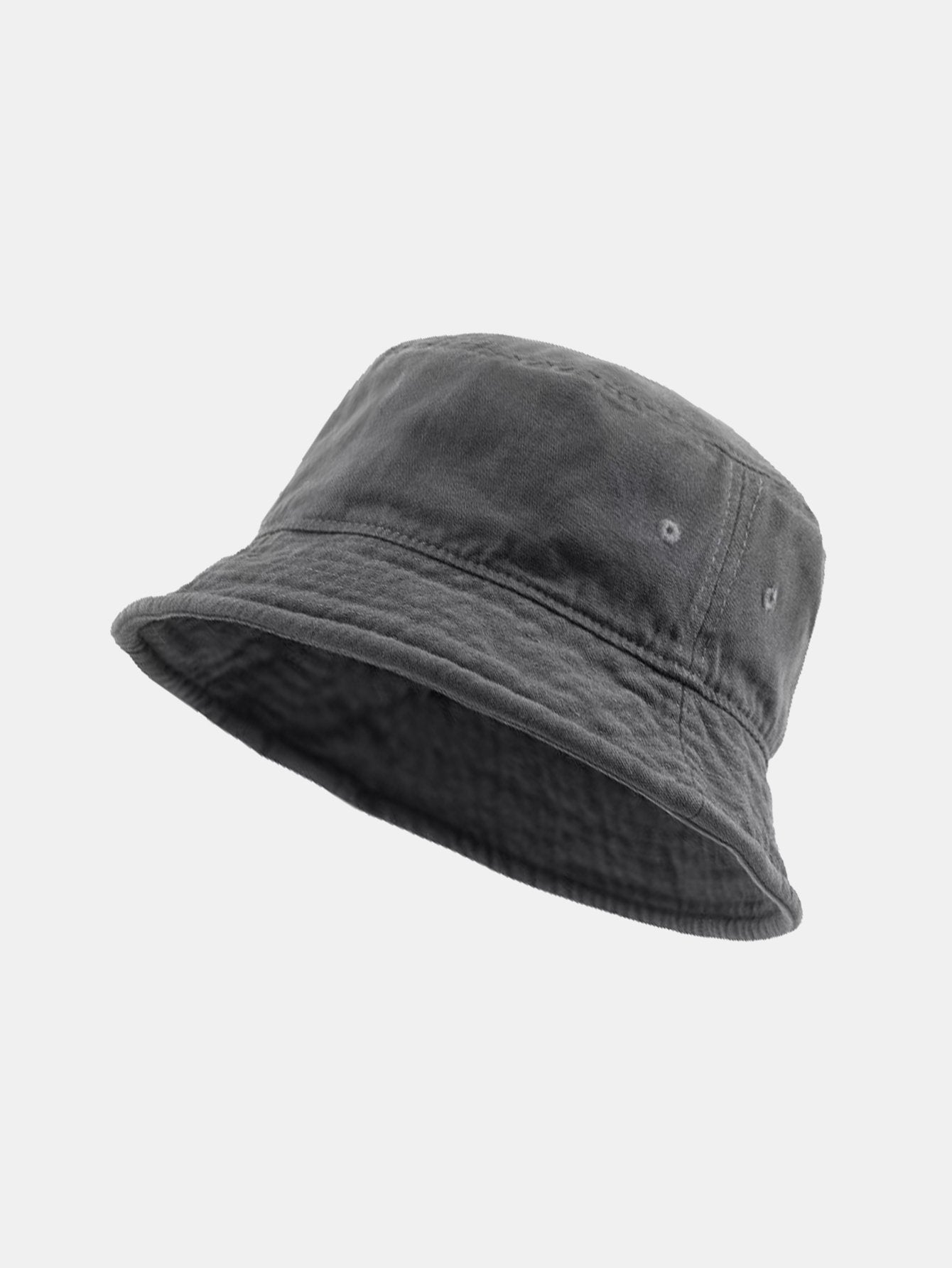 Hip Hop Solid Color Washed Distressed Bucket Hat