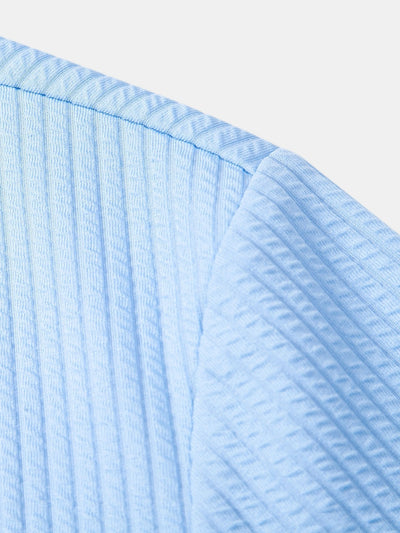 Long Sleeve Ribbed Polo