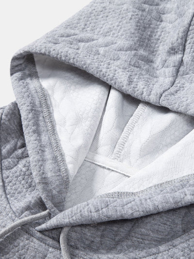 Relax Fit Wheat Jacquard Hoodie