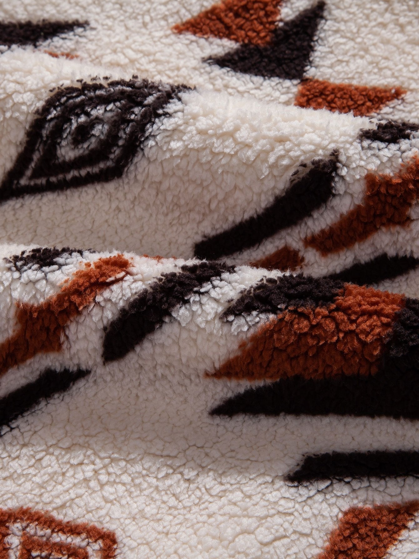 Aztec Print Teddy Hoodie