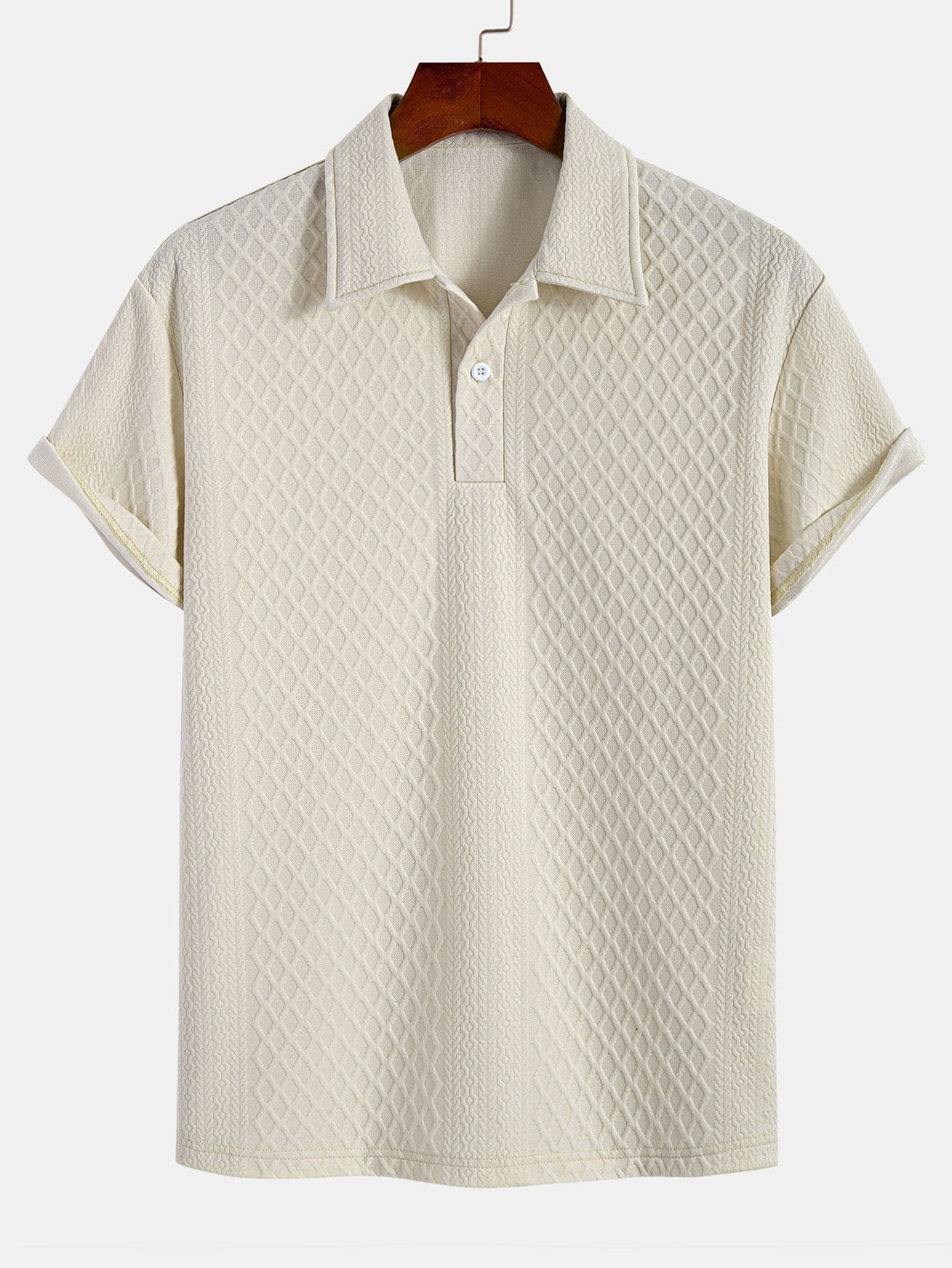 Rhombus Geometric Jacquard Polo