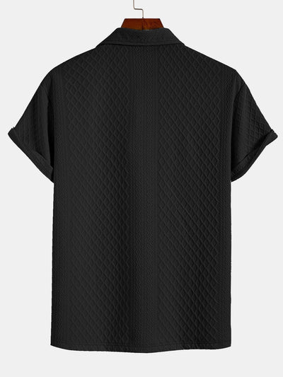 Rhombus Geometric Jacquard Polo