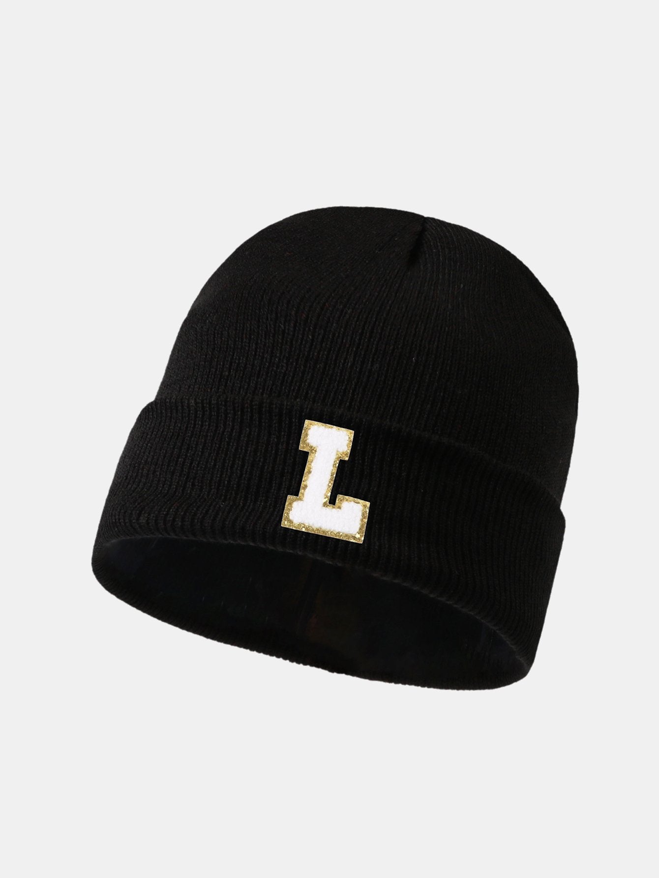 1pc Letter  A-Z Warm Knit Beanie Hat