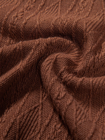 Knitted Rhombus Geometric Jacquard Polo