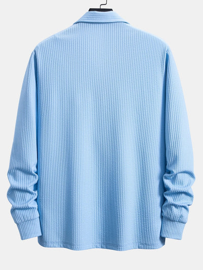 Long Sleeve Ribbed Polo