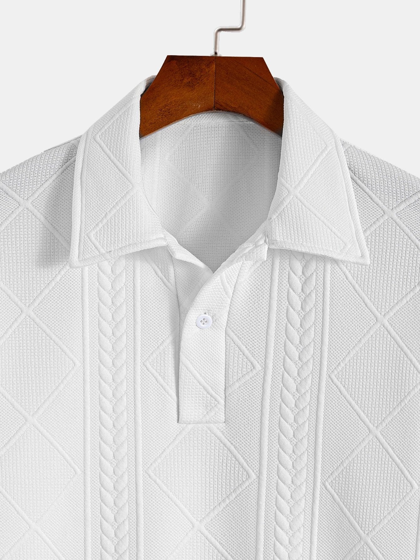 Geometric Jacquard Polo