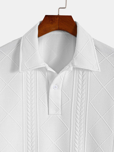 Geometric Jacquard Polo