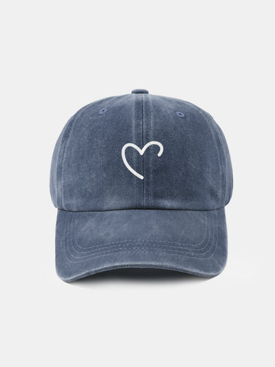 Line Love Pattern Casual Washed Cotton Baseball Cap