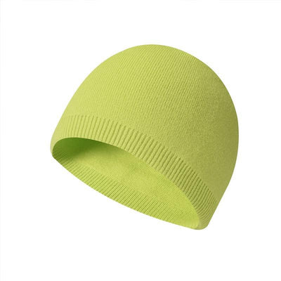 2 Pieces Solid Color Outdoor Cycling Warm Knit Beanie Hat